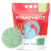 КОМФИКОТ Наполнитель тофу комкующийся зеленый чай, 10 л