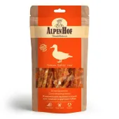AlpenHof Лакомство Жевательные палочки с уткой для средних и крупных собак, 80 г