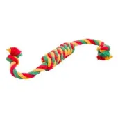 Dental Knot Doglike Сарделька канатная 1 шт большая (Красный-желтый-зеленый), 58 см