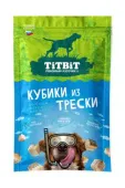 TiTBiT Лакомства для собак Рыбные Кубики из трески, 80 г 027813