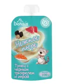 BIOHAUS Лакомство для кошек Нежное пюре Тунец с черным трюфелем и икрой, 100 г