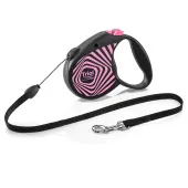 Triol Flexi Поводок-рулетка для собак Flexi Life Geometry Pink S 5м до 12кг, трос
