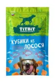 TiTBiT Лакомства для собак Рыбные Кубики из лосося, 80 г 027806