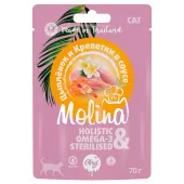 Molina Пауч для кошек Цыпленок и Креветки в соусе, 70 г