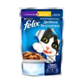 FELIX Двойной вкус Пауч для кошек Ягненок и Курица, 85 г