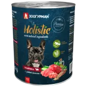 Зоогурман Holistic, консервы для собак, Телятина с зеленой фасолью, 350 г