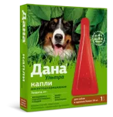 Apicenna Дана Ультра капли против клещей и блох для собак и щенков более 20 кг, 3,2 мл