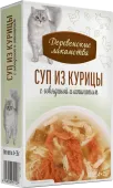 Деревенские лакомства Суп из курицы с говядиной/шпинатом 4x35 г