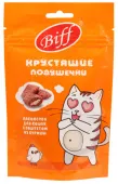 TiTBiT Лакомство для кошек Хрустящие подушечки Biff с паштетом из курицы, 60 г