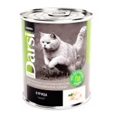 Darsi Консервы для стерилизованных кошек паштет, с курицей, 340 г