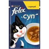 FELIX Суп для взрослых кошек с курицей, пауч, 48 г