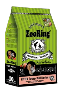 ZOORING Kitten Turkey &Wild Berries Сухой корм для котят индейка и лесные ягоды