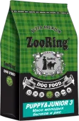ZOORING PUPPY&JUNIOR 3 Сухой корм для щенков и юниоров средних и крупных пород Мясо молодых бычков и рис,