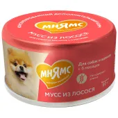 Мнямс Консервы На каждый день Мусс из лосося для собак и щенков старше 6 месяцев 80 г