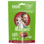 Molina Лакомство для собак Всех пород и щенков Палочки из ягнёнка и риса, 50 г