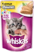 Whiskas влажный корм для котят, паштет из курицы, 85 г