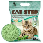 Cat Step Наполнитель комкующийся растительный Tofu Green Tea, 12 л
