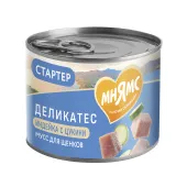 Мнямс Влажный корм Деликатес Паштет СТАРТЕР из индейкой и цукини для щенков всех пород "Мусс по-французски" 200 г