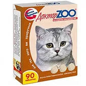 Доктор ZOO Витамины для кошек (копчёности), 90 таблеток