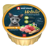 Зоогурман Holistic, консервы для кошек, Утка со шпинатом, 100 г