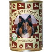 Ем без проблем Консервы для собак Барашек с рисом 750 г