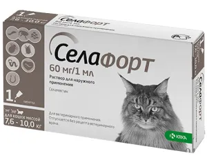 КRКА Селафорт для кошек 7,6-10 кг, 1*60 мг/1 мл