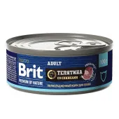 Brit Premium by Nature Консервы с мясом телятины со сливками для кошек, 100 г