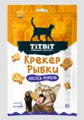TiTBiT Лакомство для кошек Крекер рыбки Лосось-форель 80г