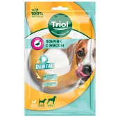 Triol Пончик жевательный с мясом утки, 10см (уп.1шт.), серия DENTAL