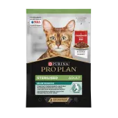 Pro Plan Sterilised Maintenance, влажный корм для взрослых стерилизованных кошек с говядиной в соусе, 85 г
