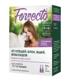 Астрафарм Форсекто (Forsecto) капли для кошек от 4 до 6 кг 0,9 мл пипетка 2 шт