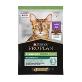 Pro Plan Sterilised Maintenance, влажный корм для взрослых стерилизованных кошек с уткой в соусе, 85 г