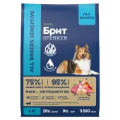 БРИТ ПРЕМИУМ Dog Sensitive, Сухой корм с ягнёнком и индейкой для собак всех пород