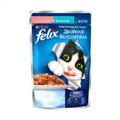 FELIX Двойной вкус Пауч для кошек Лосось и Форель, 75 г