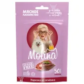 Molina Лакомство для собак Мелких пород и щенков нарезка из ягненка, 50 г