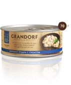 GRANDORF Влажный корм класса холистик, куриная грудка с сибасом, для кошек, 70 г