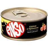ENSO консервы для котят, паштет с курицей и брокколи, банка 100 г