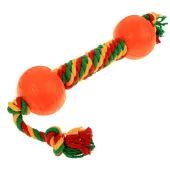 Doglike Dental Knot Гантель канатная средняя (Красный-жёлтый-зелёный)