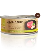 GRANDORF Влажный корм класса холистик, филе тунца с мясом краба, для кошек, 70 г
