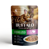 Mr.Buffalo Влажный корм STERILIZED для стерилизованных кошек индейка в соусе, 85 г