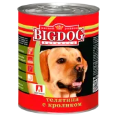 BIG DOG Консервы для собак телятина с кроликом, 850 г