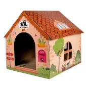 Mr.Kranch Когтеточка-домик 41,5 × 39,4 × 38,5 см из картона с кошачьей мятой бежевая