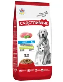 Счастливчик Лайт сухой корм для собак Индейка с горошком, 15 кг