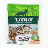 TiTBiT Лакомство для кошек Хрустящие подушечки с сыром и паштетом из кролика 30 г 013922
