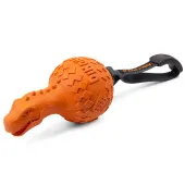 GiGwi Игрушка для собак Динобол Т-рекс с отключаемой пищалкой 14/27см, серия DINOBALL PUSH TO MUTE