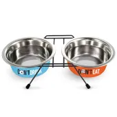 Triol Миска металлическая на подставке "Water&Food", 2*0,24л