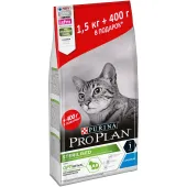 Pro Plan Sterilised, АКЦИЯ, для стерилизованных кошек и кастрированных котов, с кроликом, 1.5 кг + 400 г