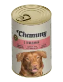 Chammy Влажный корм для собак, говядина, кусочки в соусе, 415 г