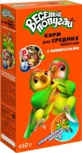 Зоомир Веселый попугай корм для средних попугаев с минералами, 450 г