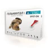 Гельминтал К SPOT-ON Капли на холку для кошек 4-10 кг